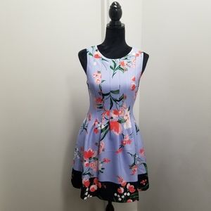 Vince camuto Blue release pleat tank fit & flare